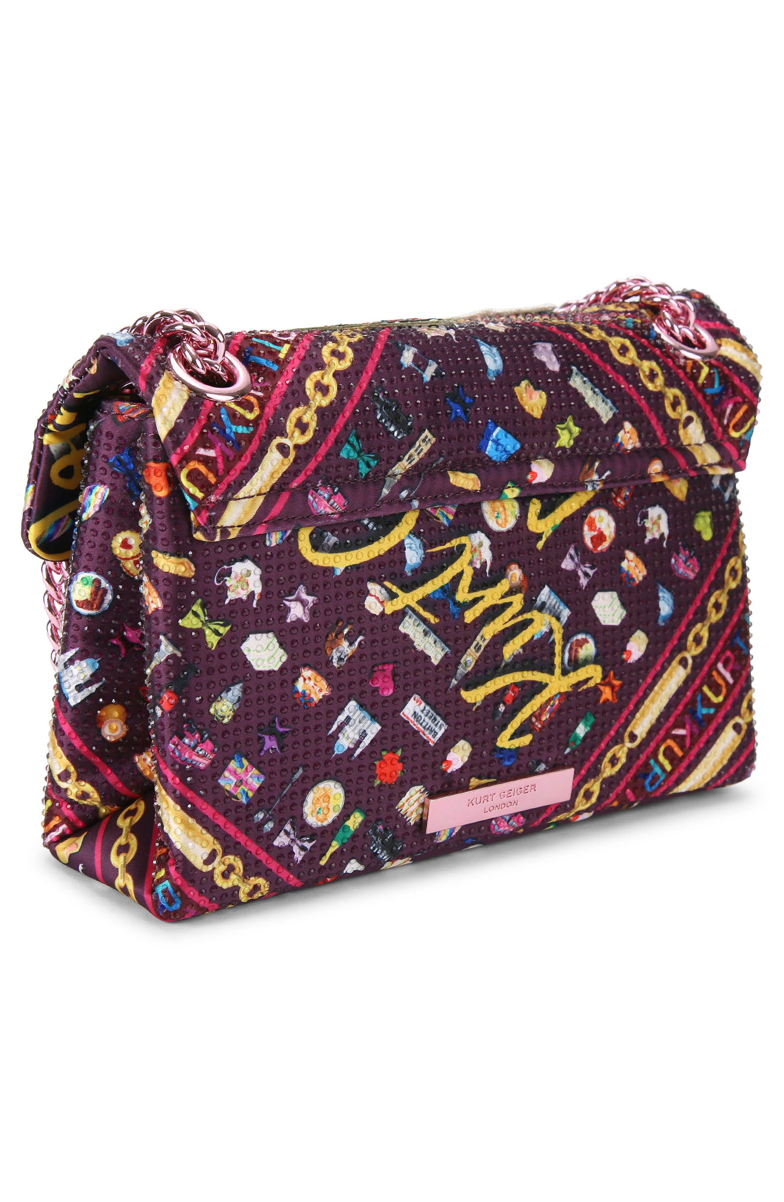 Kurt Geiger London Mini Kensington London Convertible Crossbody Bag, Alternate, color, Open Pink