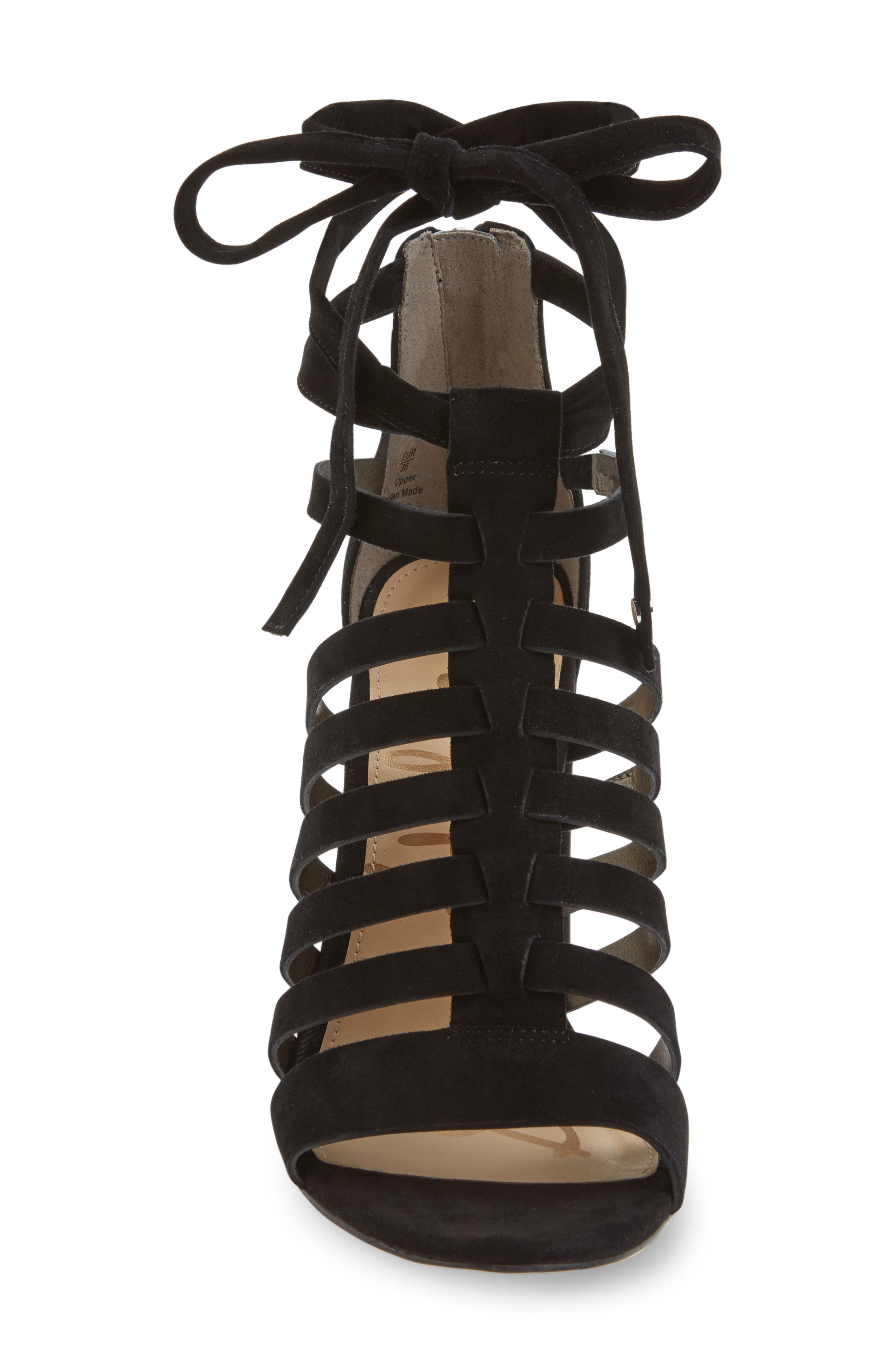 Yarina Sandal, Alternate, color, BLACK LEATHER