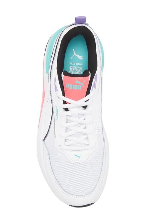 Puma X-ray Clean Sneaker In White- Black-aquatic