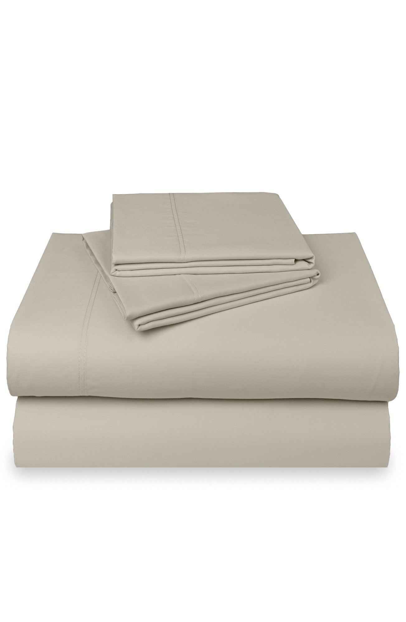 CALIFORNIA DESIGN DEN Hotel Luxe 800 Thread Count 100% Cotton Sateen Sheet Set - Beige, King