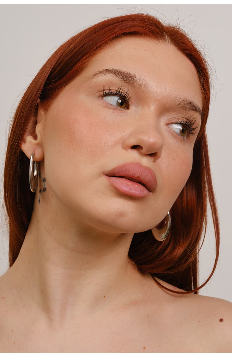 Zynnia Collective Lume Hoops, Alternate, color, Silver