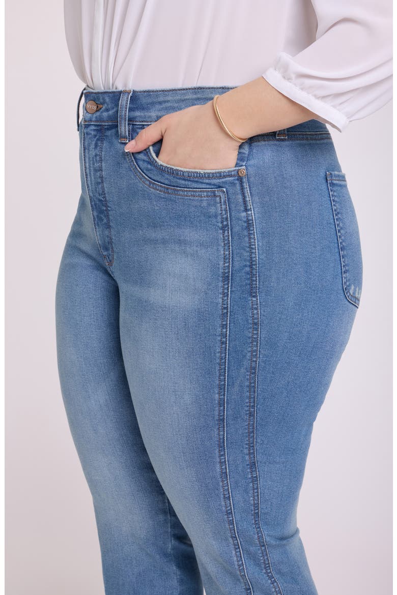 Marilyn Seamed High Waist Ankle Straight Leg Jeans, Alternate, color, PORT SEA
