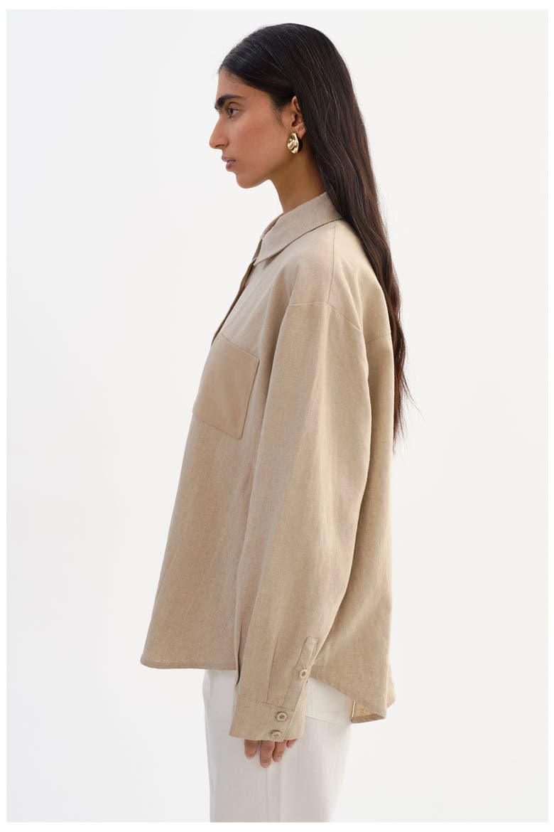 Ruby | Linen Shirt, Alternate, color, Beige