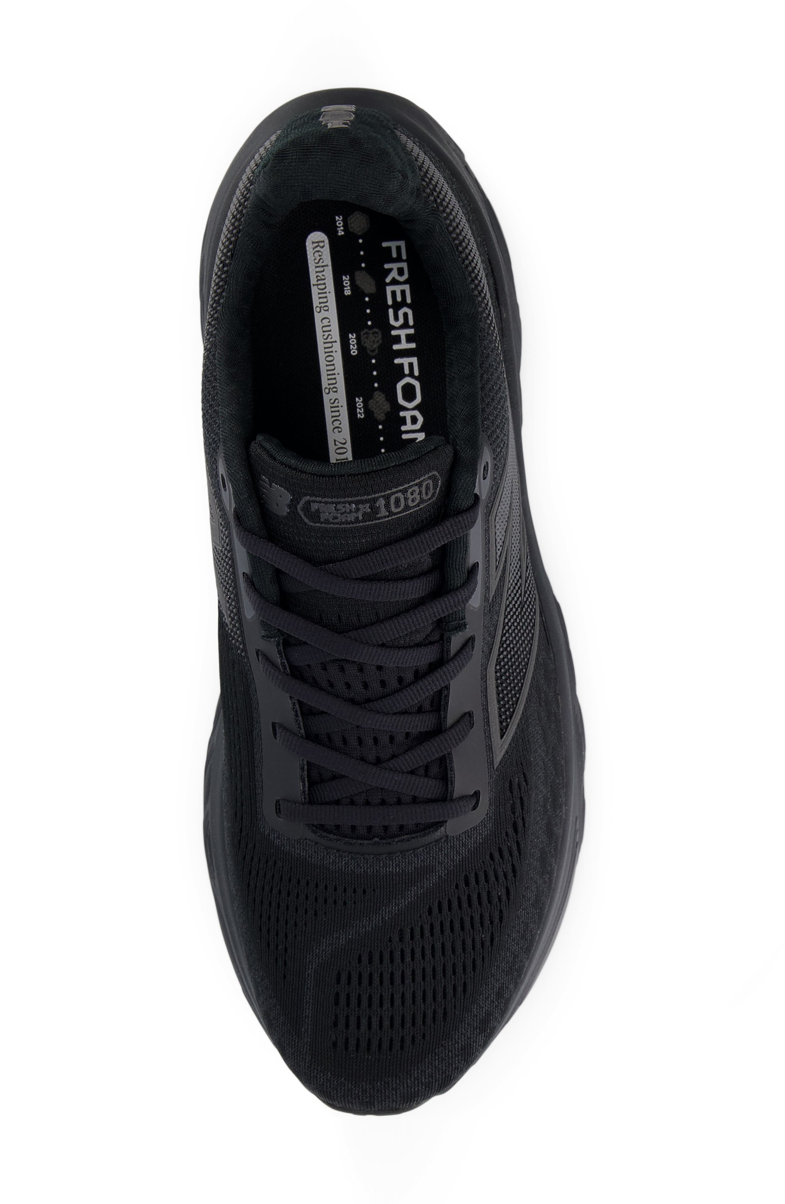 New Balance Fresh Foam X 1080 v14 Running Shoe, Alternate, color, Black/ Black Metallic