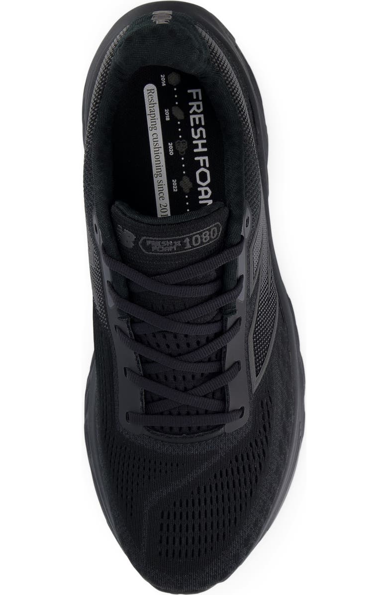 New Balance Fresh Foam X 1080 v14 Running Shoe, Alternate, color, Black/ Black Metallic