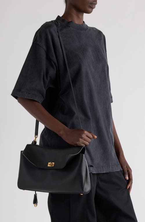 Balenciaga Rodeo Small Leather Tote Bag In 1000 Black