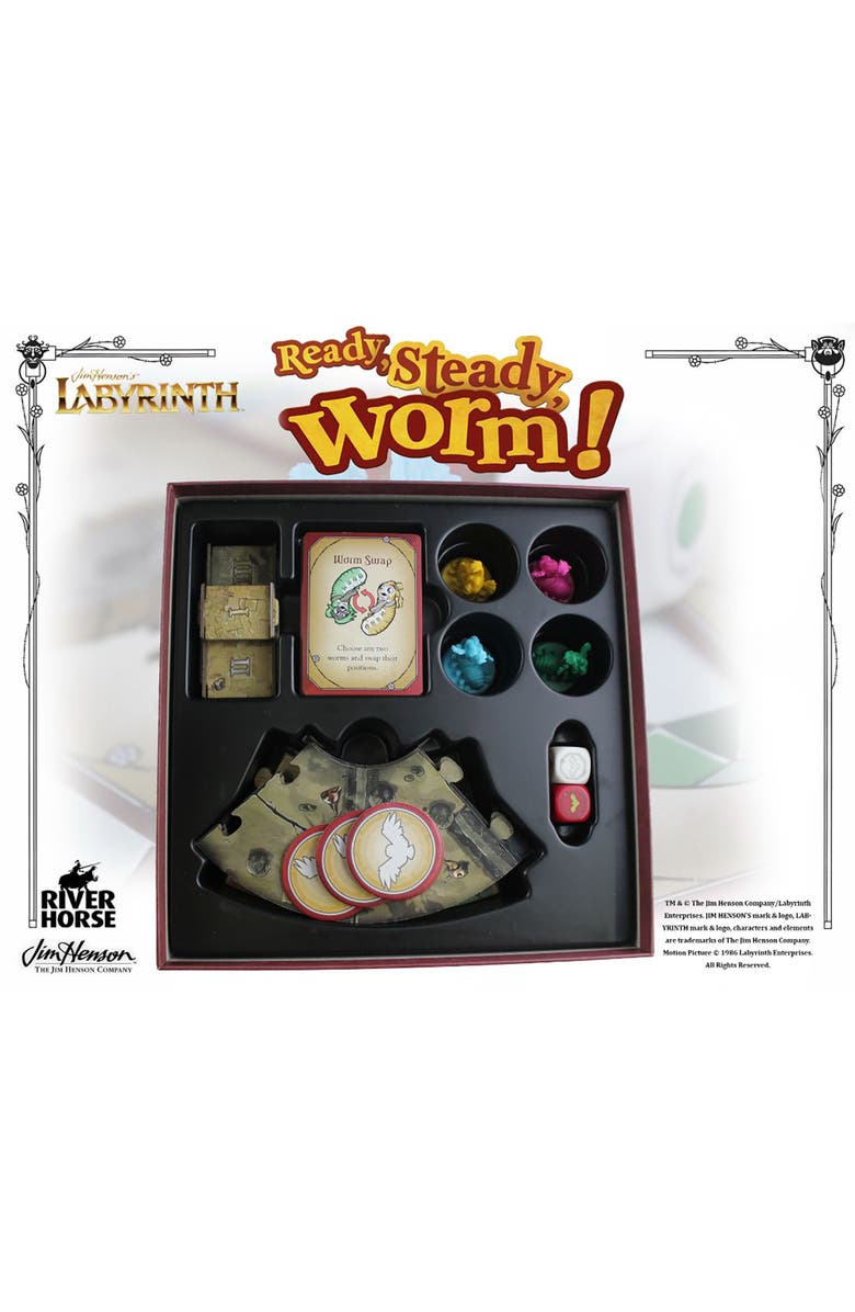 River Horse (Europe) Ltd Jim Henson's Labyrinth, Ready, Steady, Worm! Board Game, Alternate, color, Multicolored