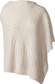 Kinross Cashmere Cable Poncho