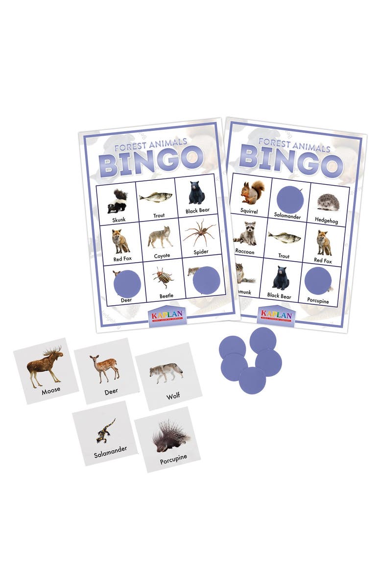 Kaplan Early Learning Company Forest Animals Bingo Learning Game, Main, color, Multi