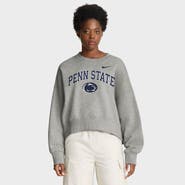Nike Women's Nike Heather Gray Penn State Nittany Lions Oversized Phoenix Arch Pullover Sweatshirt
