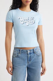Vinyl Icons Cool It Cowboy Graphic Baby Tee