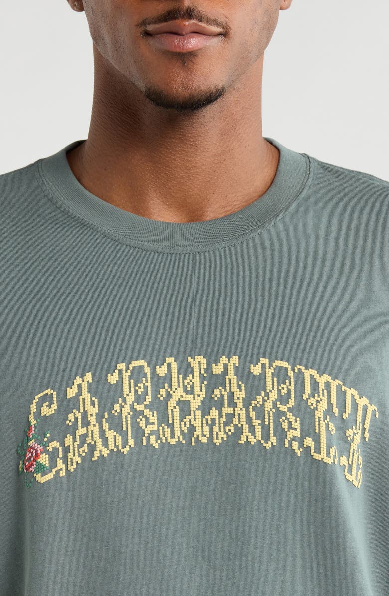 Carhartt Work In Progress Logo Organic Cotton Graphic T-Shirt, Alternate, color, Velvet Green