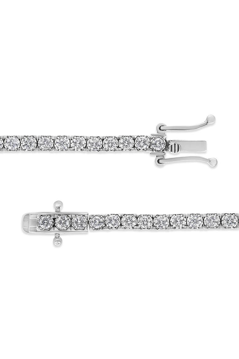 14K White Gold 3.0 Ctw Miracle Set Lab Grown Diamond Illusion  Tennis Bracelet, Alternate, color, White