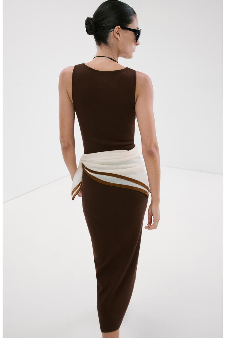 Sleeveless Knit Midi Dress, Alternate, color, CHOCOLATE