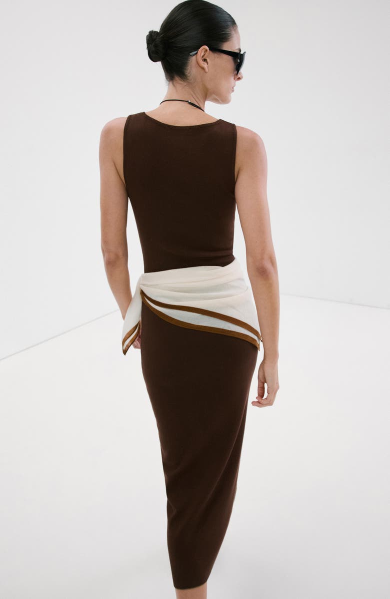 MANGO Sleeveless Knit Midi Dress, Alternate, color, 