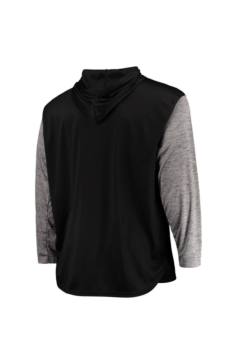 PROFILE Men's Black/Heathered Black San Francisco Giants Big & Tall Wordmark Club Pullover Hoodie, Alternate, color, Black