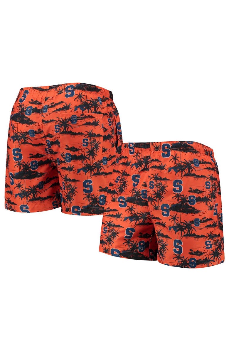 FOCO Men's FOCO Orange Syracuse Orange Island Palm Swim Trunks, Main, color, Orange