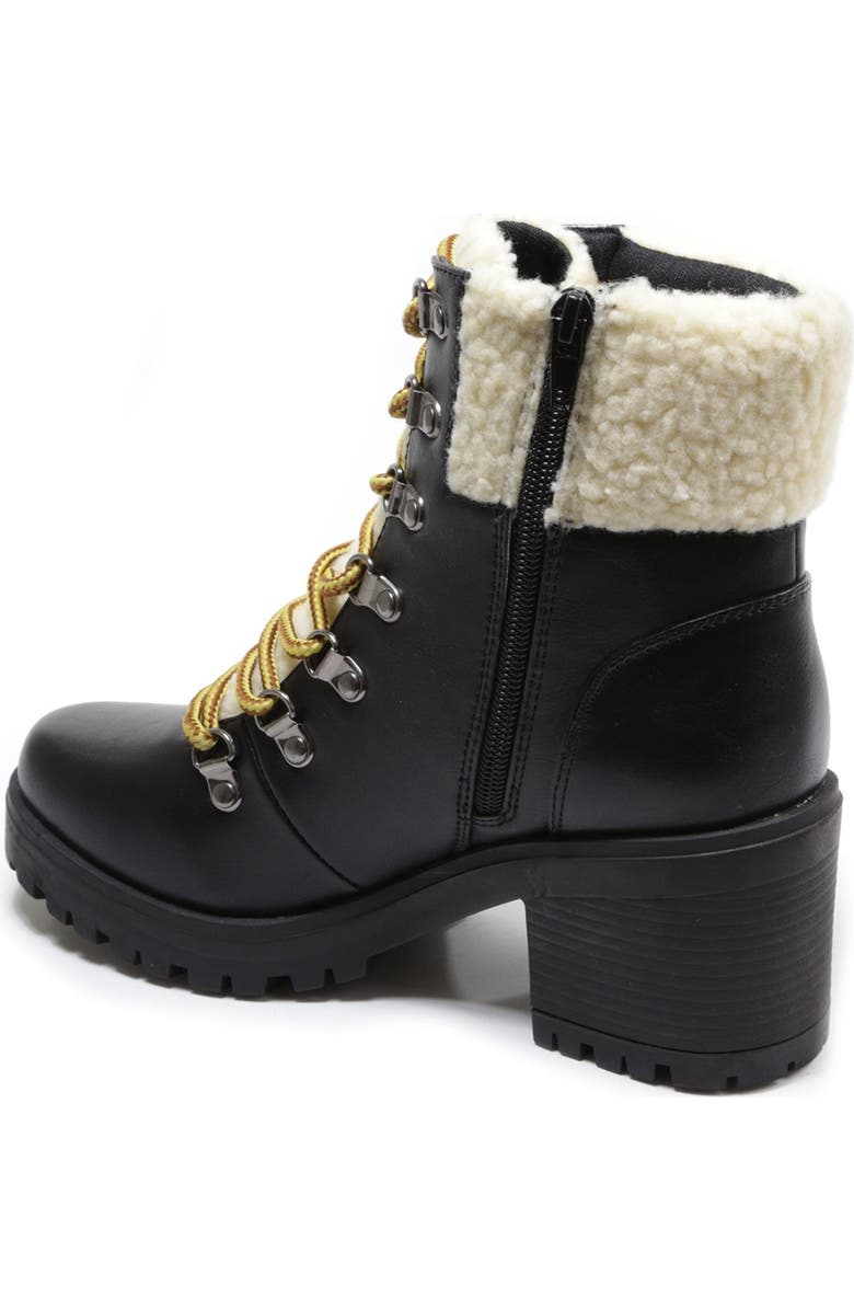 Catherine Catherine Malandrino Polar Faux Shearling Lined Chunky Heel Bootie, Alternate, color,