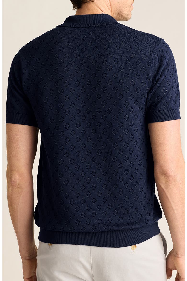 Johnny Collar Pointell Knit Polo, Alternate, color, NAVY