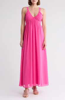 AREA STARS Jia V-Neck Maxi Dress