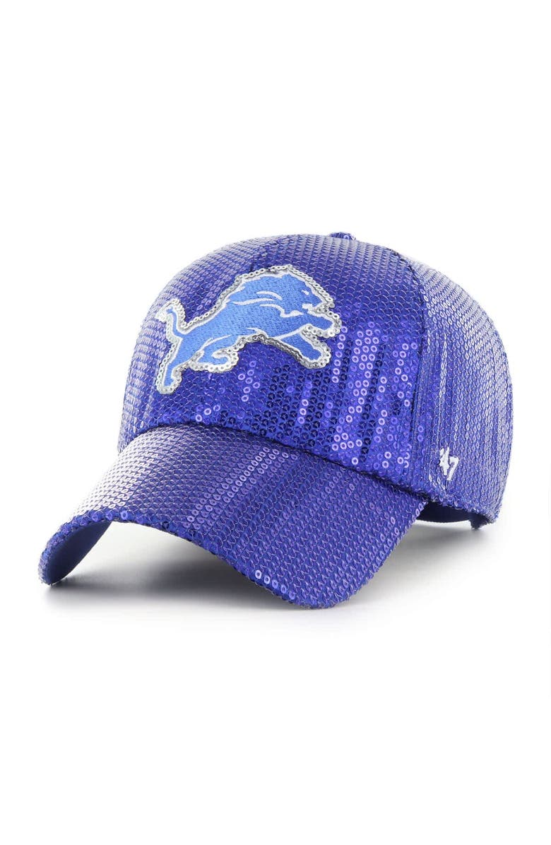 '47 Women's '47  Blue Detroit Lions Dazzle Clean Up Adjustable Hat, Main, color, Blue