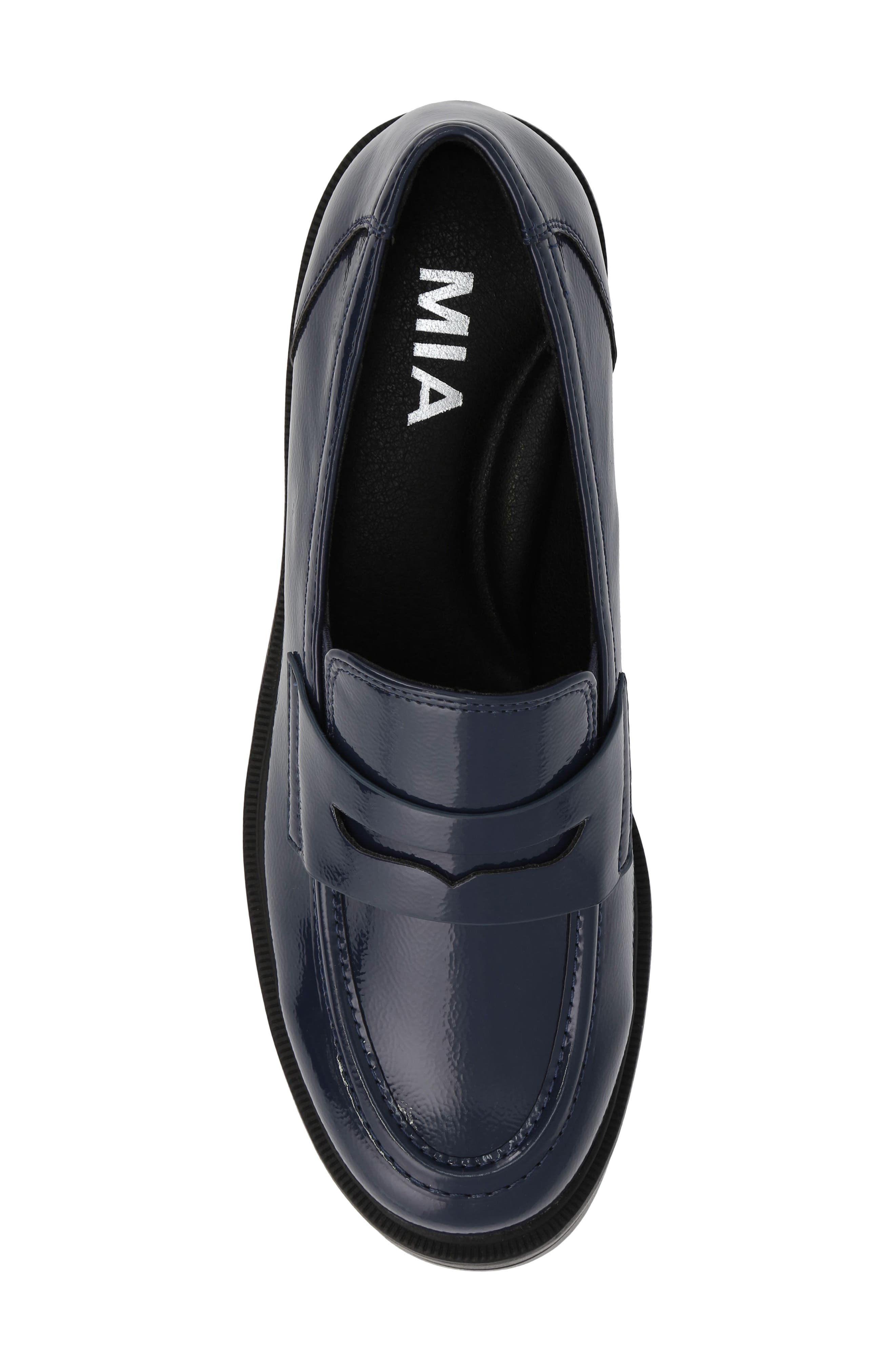 MIA Yoani Lug Sole Penny Loafer, Alternate, color, Navy