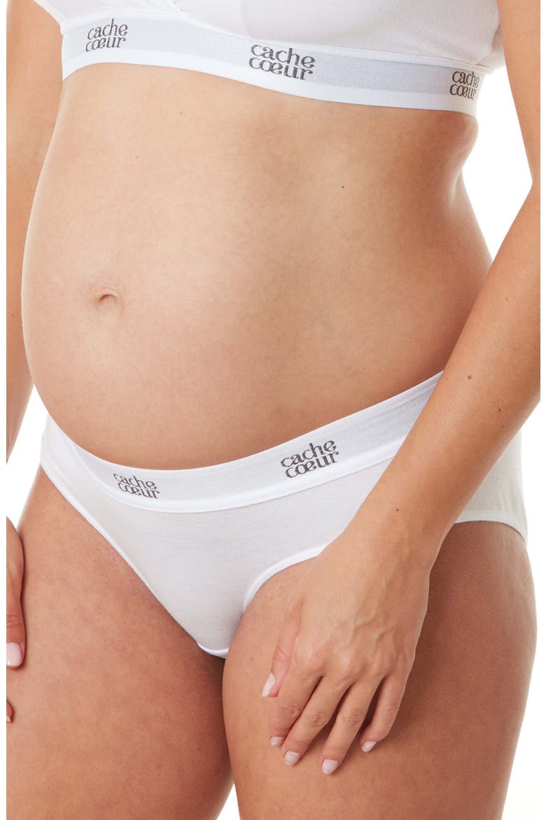 Life Maternity Shorts, Main, color, WHITE