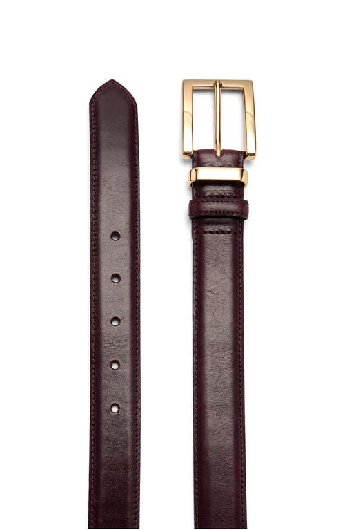 MANGO MANGO SQUARE BUCKLE LEATHER BELT