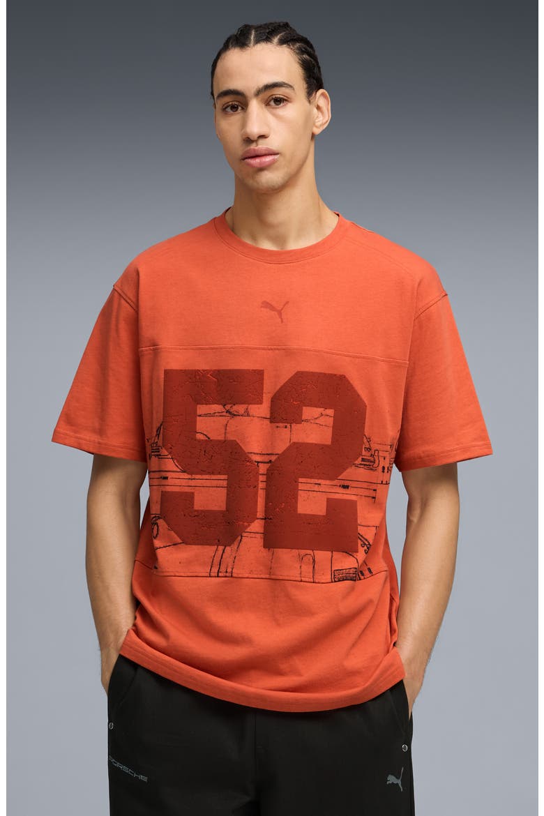 Porsche Legacy Lifestyle Cotton Graphic T-Shirt, Alternate, color, AMARENA