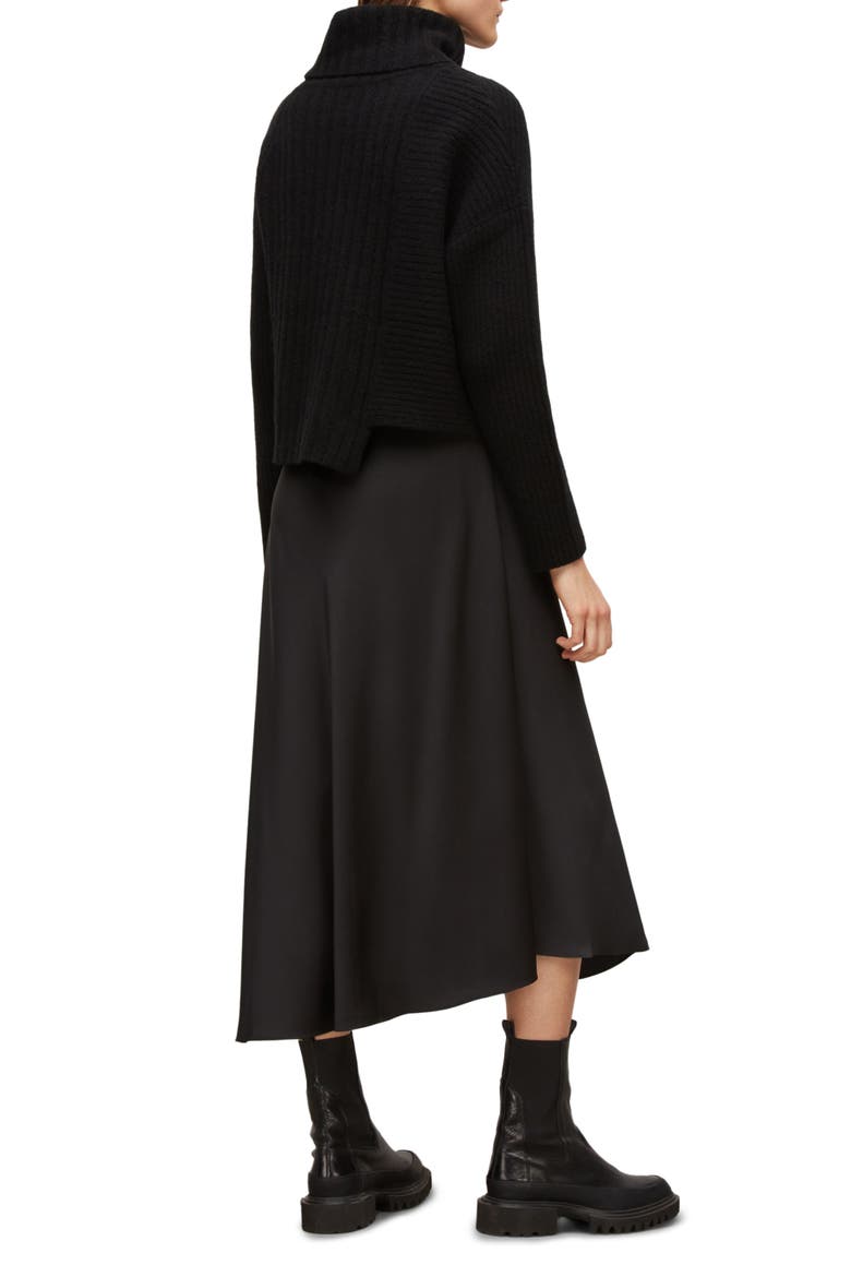 Juni Turtleneck Sweater & Sleeveless Dress, Alternate, color, BLACK