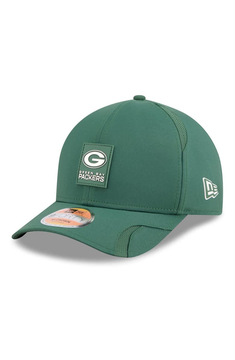 New Era Men's New Era Green Green Bay Packers 2025 Sideline M-Crown 9FORTY Adjustable Hat, Main, color, Green