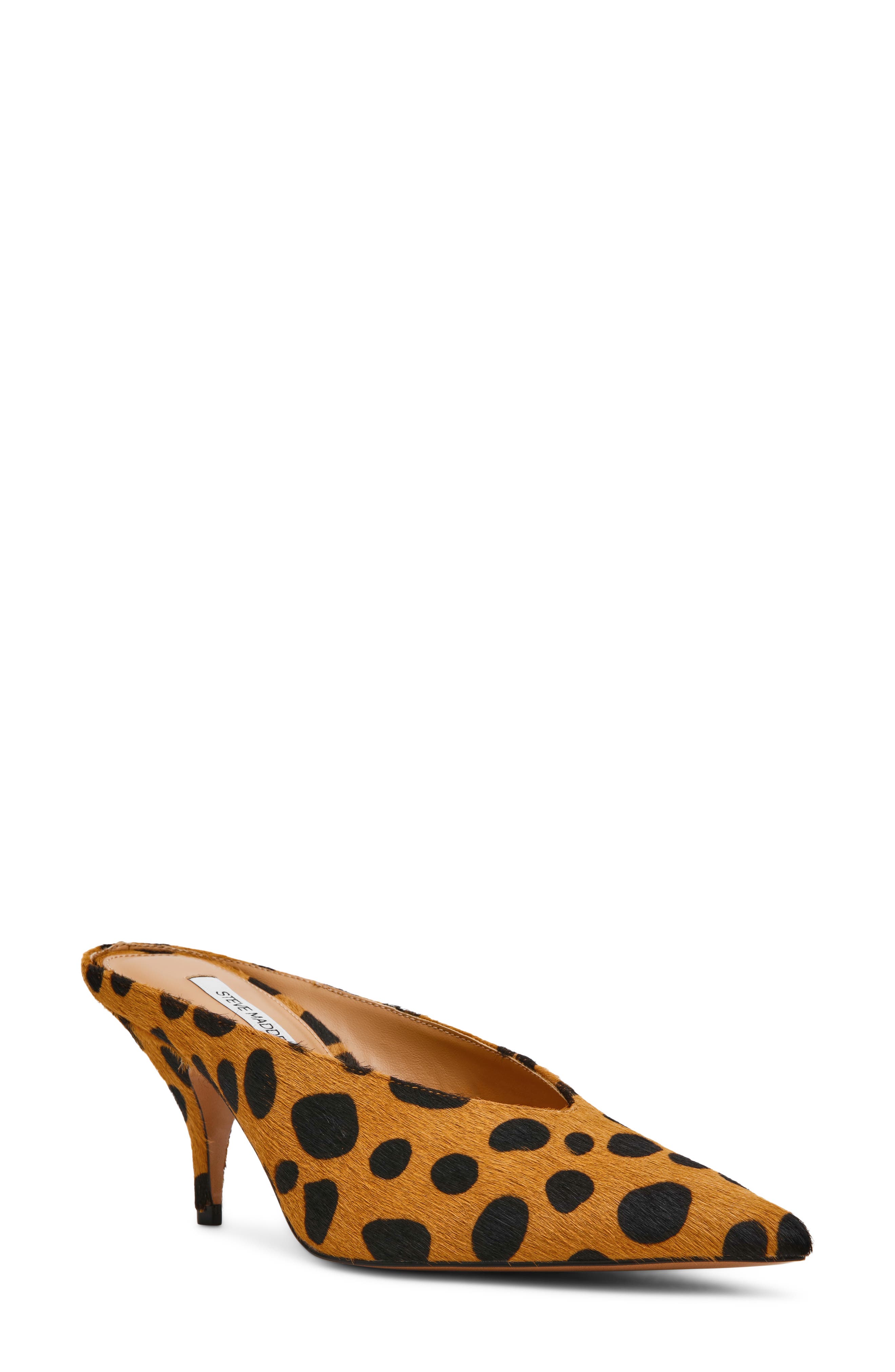 Fonza Pointed Toe Mule, Main, color, SPOT LEOPARD
