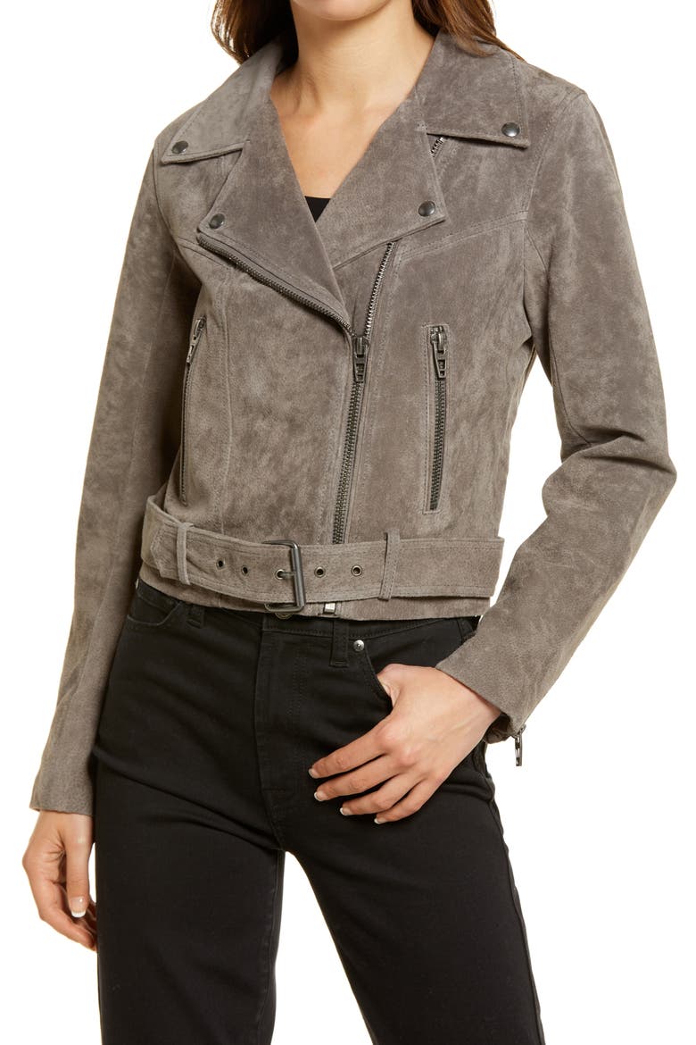 Suede Moto Jacket, Alternate, color, HIGH ALTITUDE