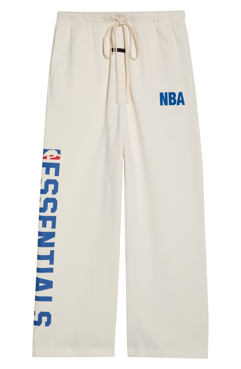 Fear of God Essentials x NBA Lounge Fleece Sweatpants, Alternate, color, Cream White