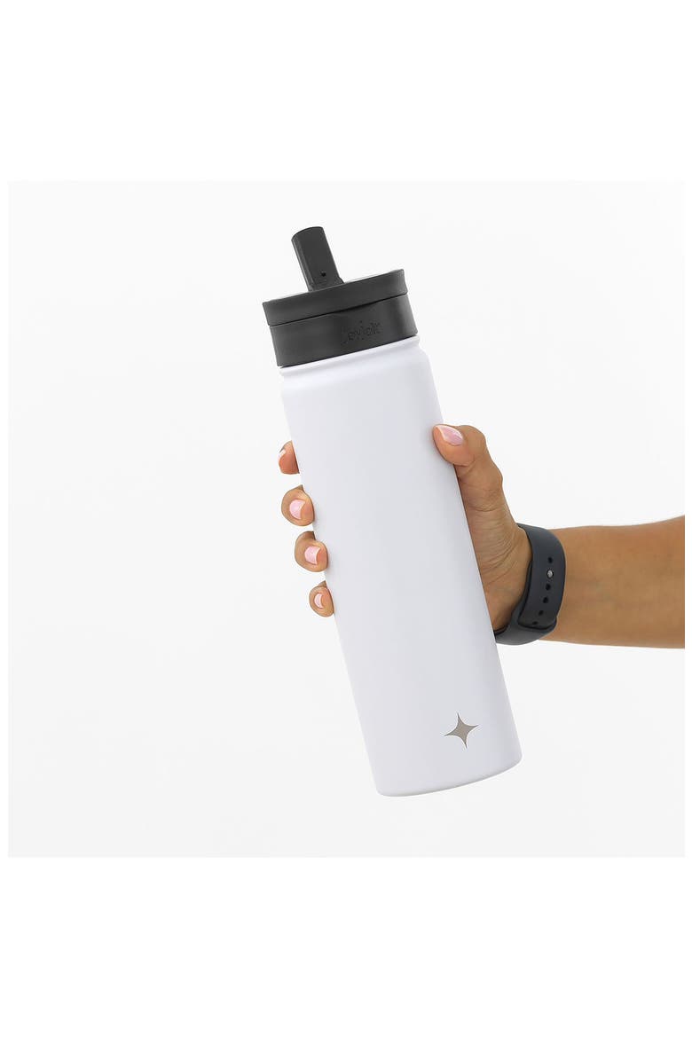 Stainless Steel Lidded Water Bottle, Alternate, color, WHITE