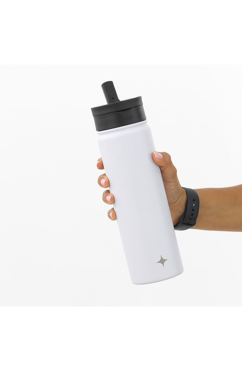 JoyJolt Stainless Steel Lidded Water Bottle, Alternate, color, White