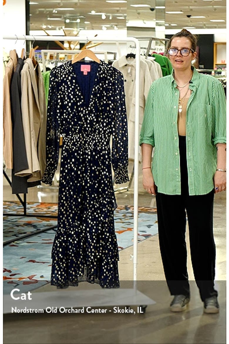 Cristiana Long Sleeve Chiffon Midi Dress video
