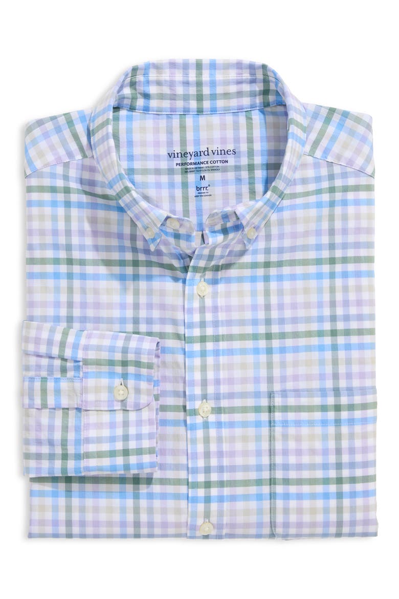 TATTERSALL PERF CTTN SHRT, Alternate, color, LAVENDER SKY