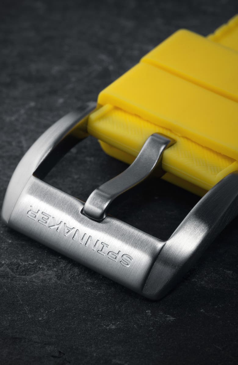 SPINNAKER Fleuss 'SpongeBob SquarePants<sup>™</sup>' Rubber Strap Chronograph Watch, 43mm, Alternate, color, 