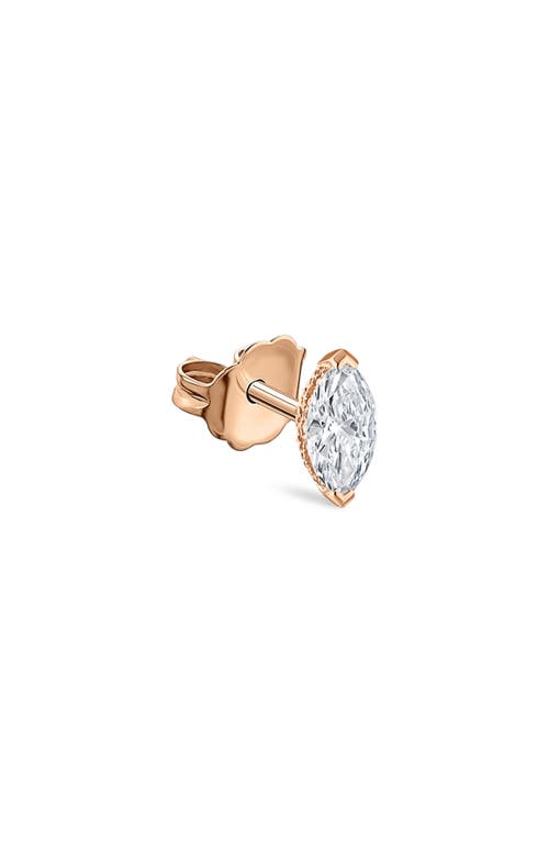 Maria Tash Marquise Diamond Single Stud Earring In Metallic