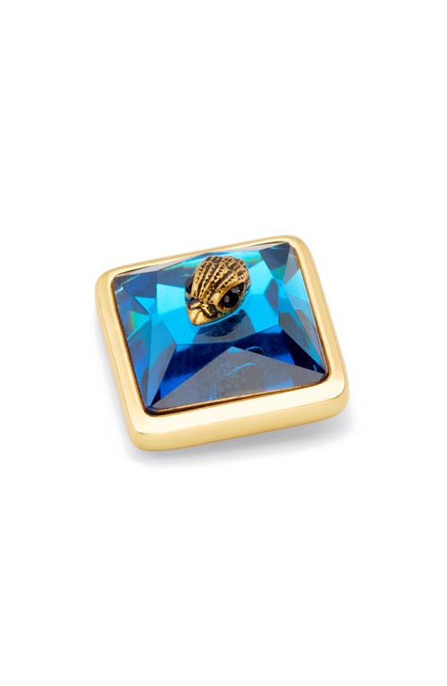 Kurt Geiger London Eagle Square Stud Earrings In Blue
