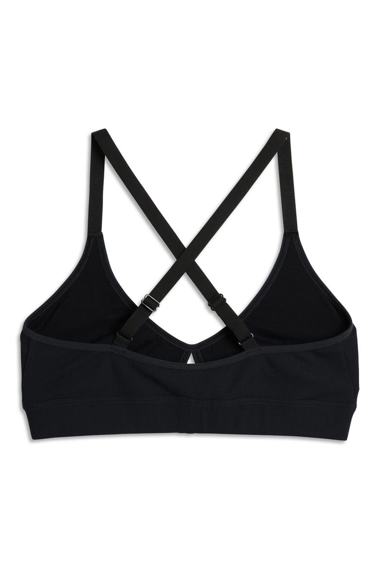 Lounge Rib Bralette, Alternate, color, BLACK