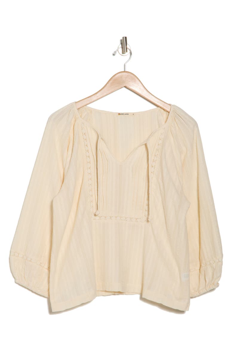 Marine Layer Dakota Lace Inset Top, Main, color, 