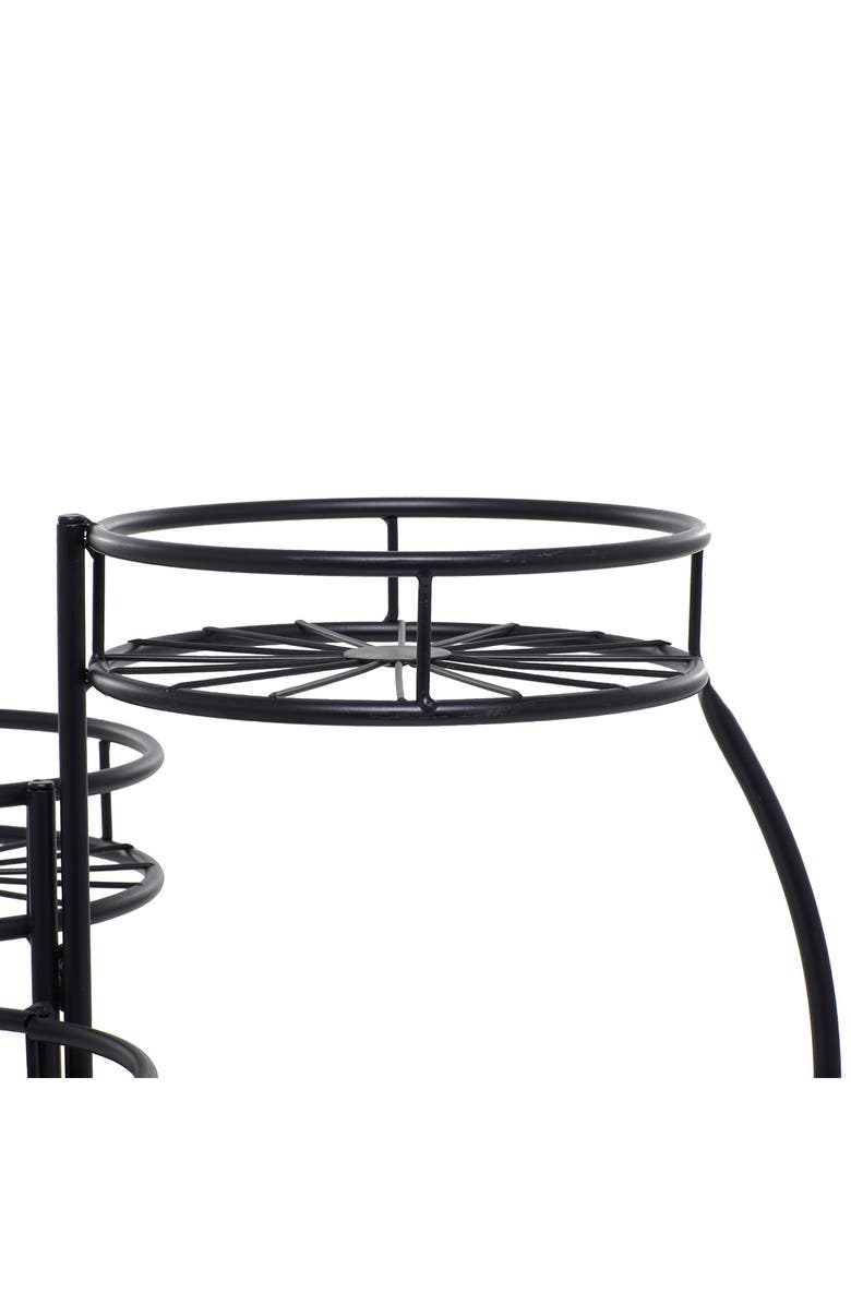 SONOMA SAGE HOME Black Metal Indoor Outdoor 3-Tier Starburst Plant Stand, Alternate, color,