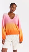 Brodie Pure Cashmere Bali Print 100% Cashmere V Neck Sweater