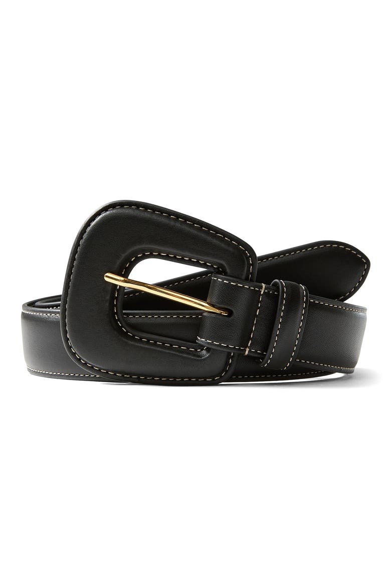 Elsy Leather Belt, Alternate, color, BLACK
