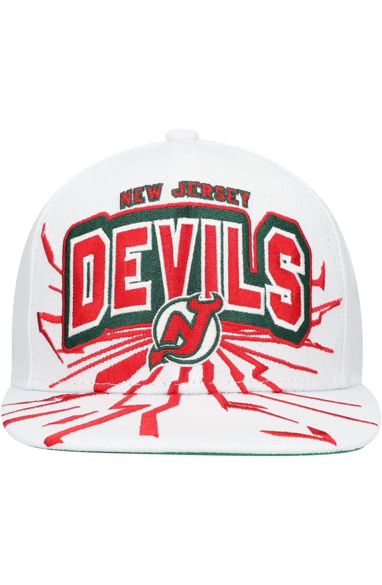 Mitchell & Ness Youth Mitchell & Ness White New Jersey Devils After Shock Snapback Hat, Alternate, color, White