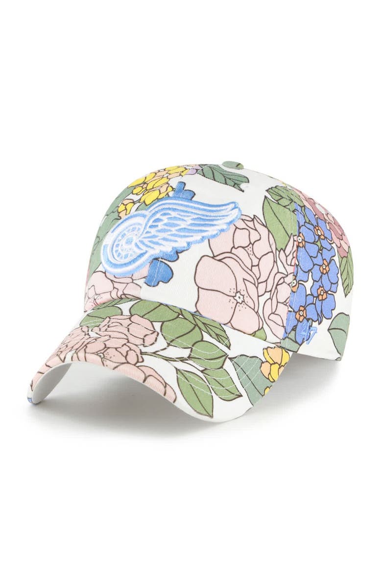'47 Women's '47  Detroit Red Wings Florentina Clean Up Adjustable Hat, Main, color, White