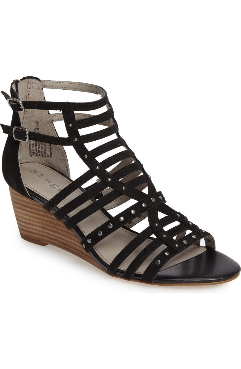 Hinge Nolan Strappy Wedge Sandal, Main, color,