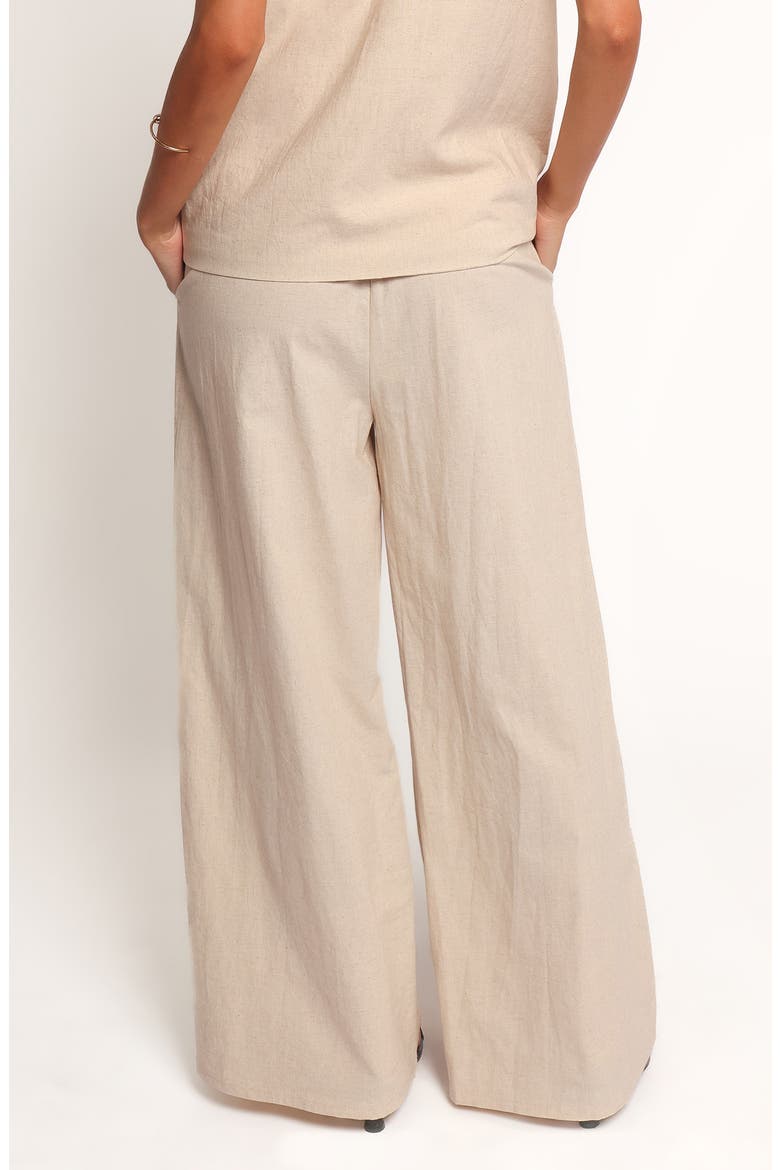 Trula Linen & Cotton Drawstring Wide Leg Pants, Alternate, color, OATMEAL